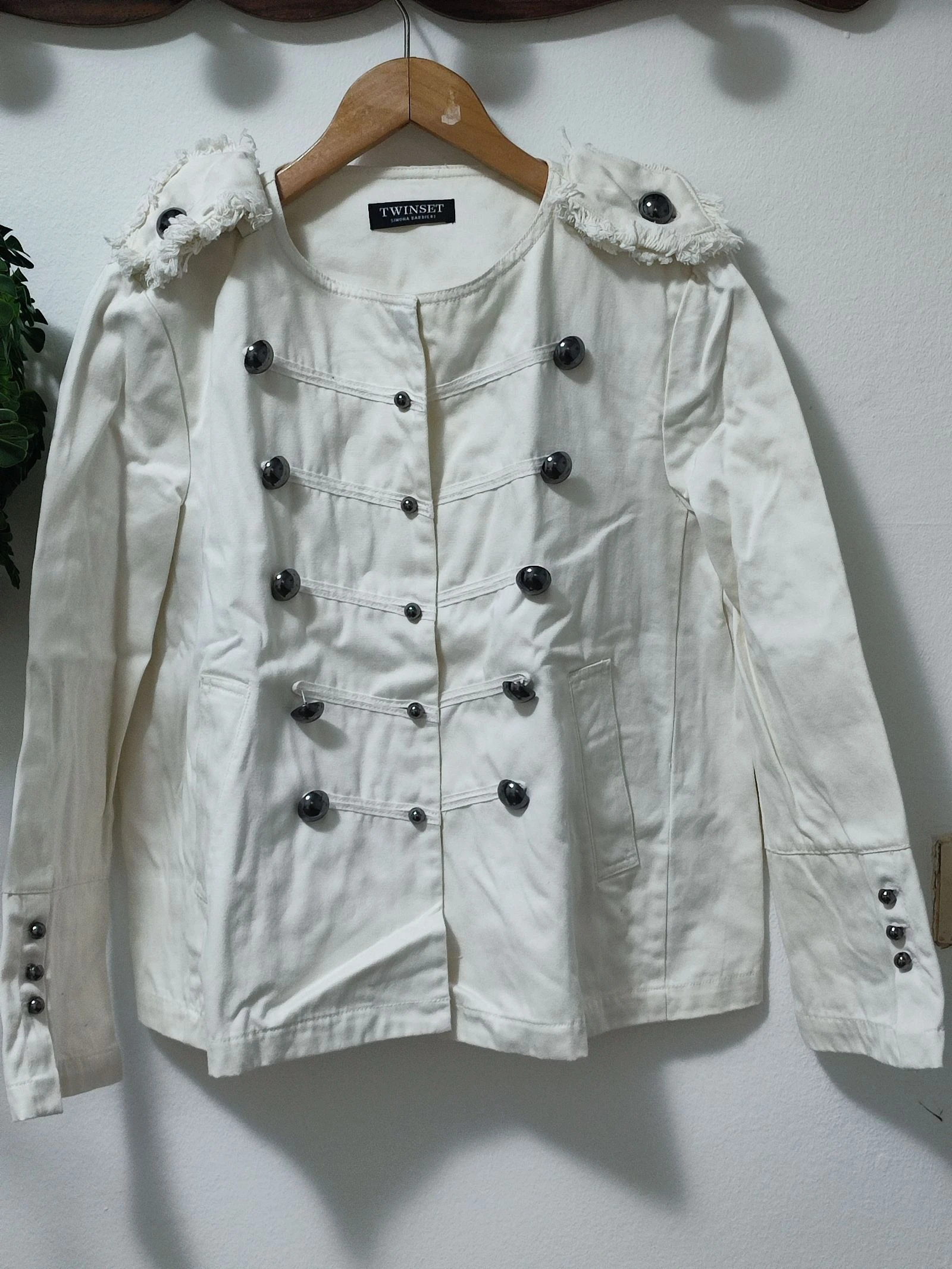 Chaqueta militar blanca Twinset Simona Barbieri - Talla 42 (M/L)
